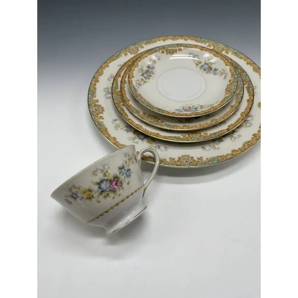 Damars DM Tajimi 5-Pc Place Setting‎ OCCUPIED Japen 1940's Dinnerware